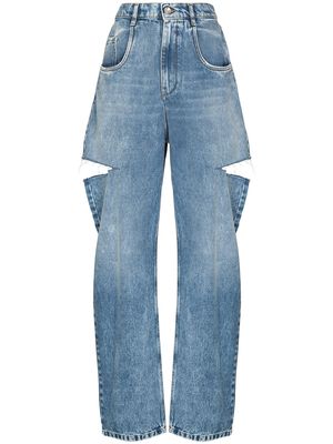 Maison Margiela distressed straight-leg jeans - Blue