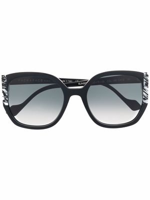 Face À Face marble-detail sunglasses - Black