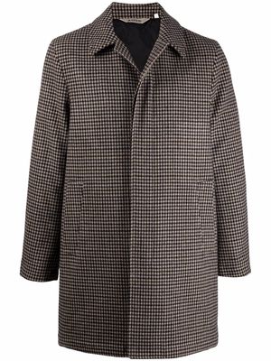ASPESI check-print collared coat - Neutrals