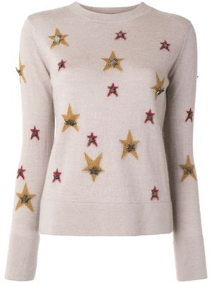 Chanel Pre-Owned 1990s star intarsia knit jumper - Brown