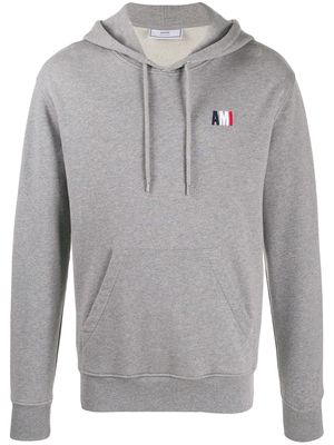AMI Paris logo hoodie - Grey