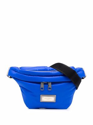 Dolce & Gabbana logo plaque belt bag - Blue