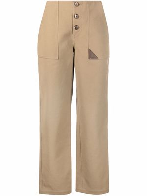 Aeron Olio straight-leg trousers - Neutrals