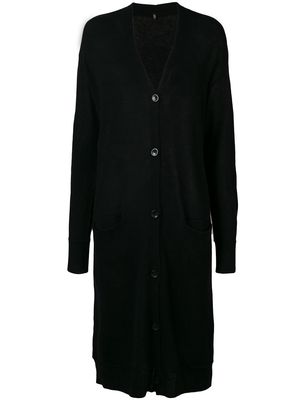 R13 cashmere long length cardigan - Black