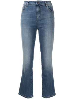 TWINSET mid-rise cropped jeans - Blue