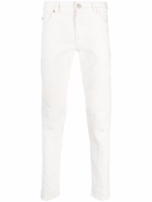 Balmain multi-cuts tapered jeans - White