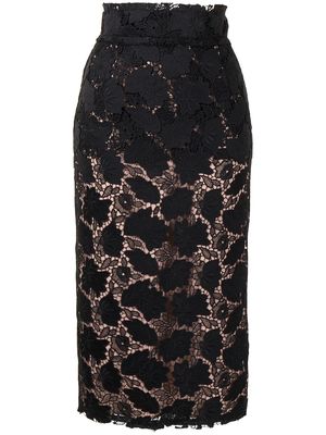 Nº21 lace pencil skirt - Black