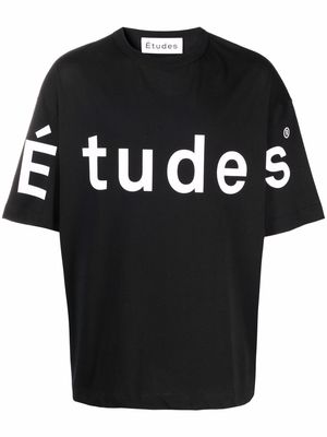 Etudes logo organic cotton T-shirt - Black
