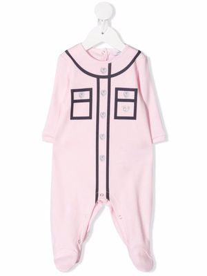 Chiara Ferragni Kids piped-trim cotton pyjamas - Pink