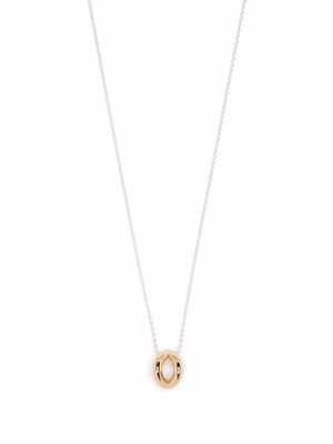 Le Gramme 18kt yellow gold and sterling silver 3g Entrelacs pendant necklace