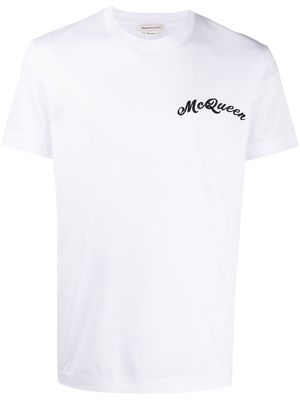 Alexander McQueen embroidered logo T-shirt - White