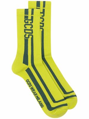 Gcds intarsia-knit ankle socks - Green