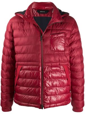Z Zegna padded zip-up jacket - Red