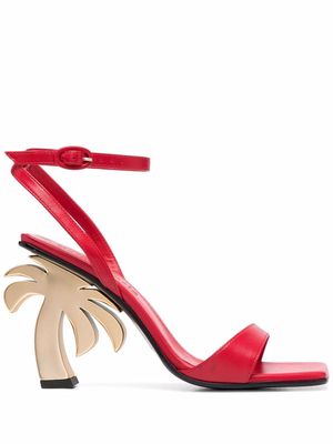 Palm Angels Palm Tree heel sandals - Red