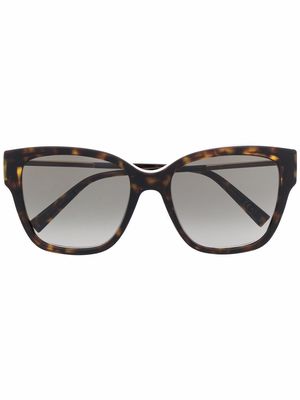 Givenchy Eyewear tortoiseshell-effect cat-eye sunglasses - Brown