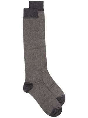 Marcoliani fine-striped socks - Grey