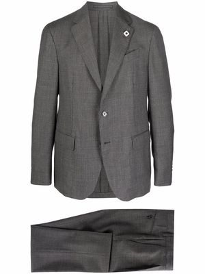 Lardini single-breasted puppytooth wool suit - Grey