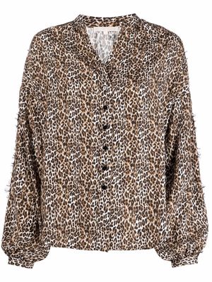 Gold Hawk silk leopard print blouse - Neutrals
