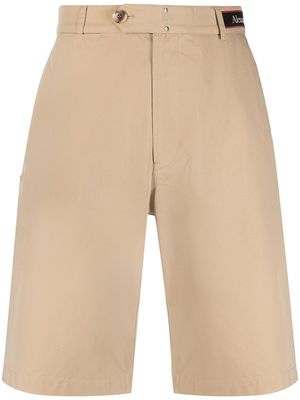 Alexander McQueen high-waist chino shorts - Neutrals