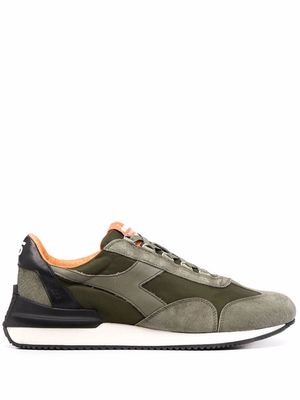 Diadora panelled lace-up trainers - Green