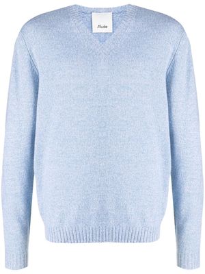 Allude V-neck cashmere jumper - Blue