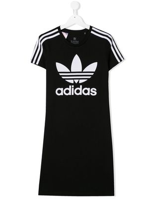 adidas Kids short sleeve Trefoil T-shirt dress - Black