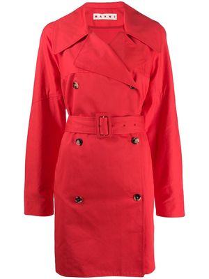 Marni double-breasted trench coat - Red
