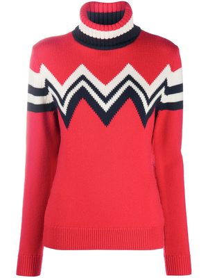 Perfect Moment Alpine roll neck jumper - Red