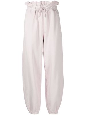 AGOLDE paperbag-waist cotton track pants - Pink