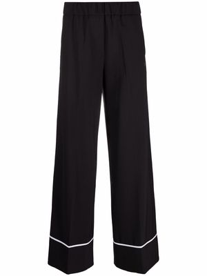 Off-White logo-print pajama trousers - Black