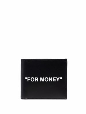 Off-White "For Money" bi-fold wallet - Black