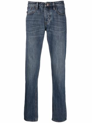 Emporio Armani low-rise straight-leg jeans - Blue