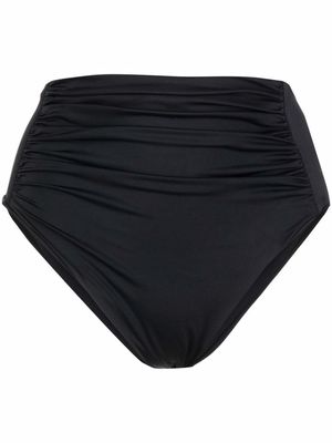 Self-Portrait ruched bikini bottoms - Black