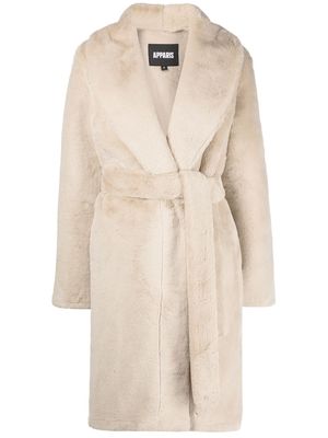 Apparis Bree faux-fur coat - Neutrals