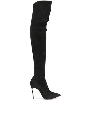 Casadei over-the-knee heeled boots - Black