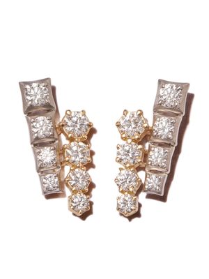 Jade Trau 18kt yellow gold Harlow diamond earrings