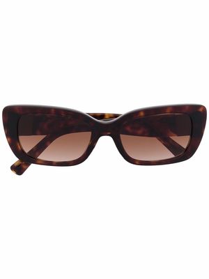 Valentino Eyewear Roman Stud square-frame sunglasses - Brown