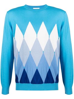 Ballantyne argyle-pattern jumper - Blue