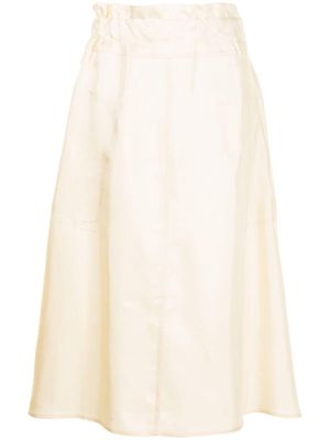 Sofie D'hoore high-waisted A-line silk skirt - CHAMPAGNE