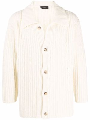 Alanui long-sleeve knitted cardigan - White
