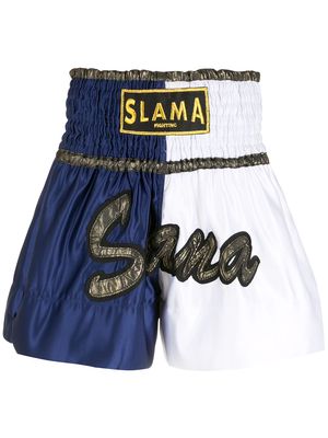 Amir Slama embroidery Luta shorts - White