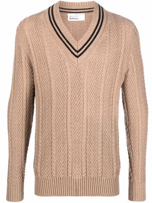Ballantyne cable-knit cashmere jumper - Neutrals