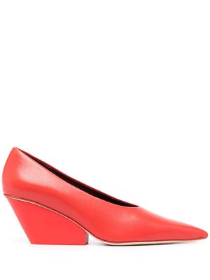 CamperLab heeled leather pumps - Red