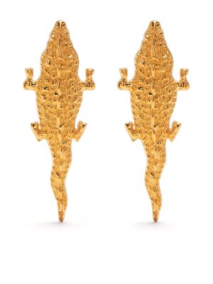 Natia X Lako Crocodile earrings - Gold