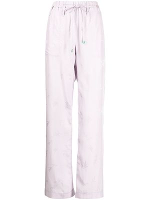 Alexander Wang silk-jacquard pyjama pants - Purple