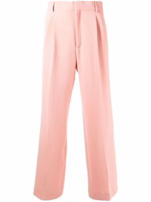 Casablanca pleated high-waisted trousers - Pink