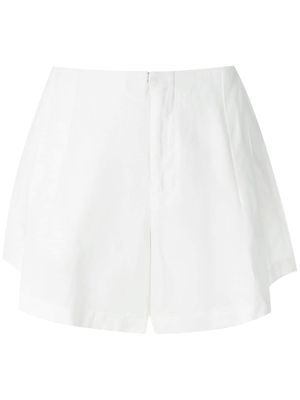 Osklen linen pleated shorts - White
