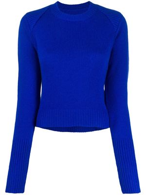 RtA cashmere ribbed neck jumper - Blue