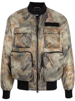Mackage camouflage cargo-pocket bomber jacket - Green
