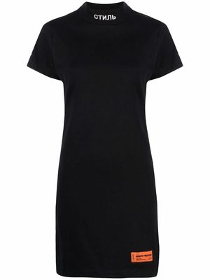 Heron Preston logo-embroidered T-shirt dress - Black